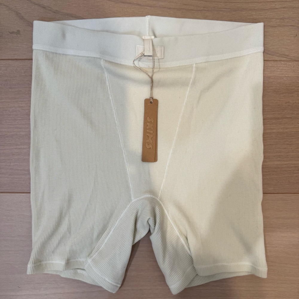 SKIMS Cotton Rib Boxer in Bone - Picture 7 of 7